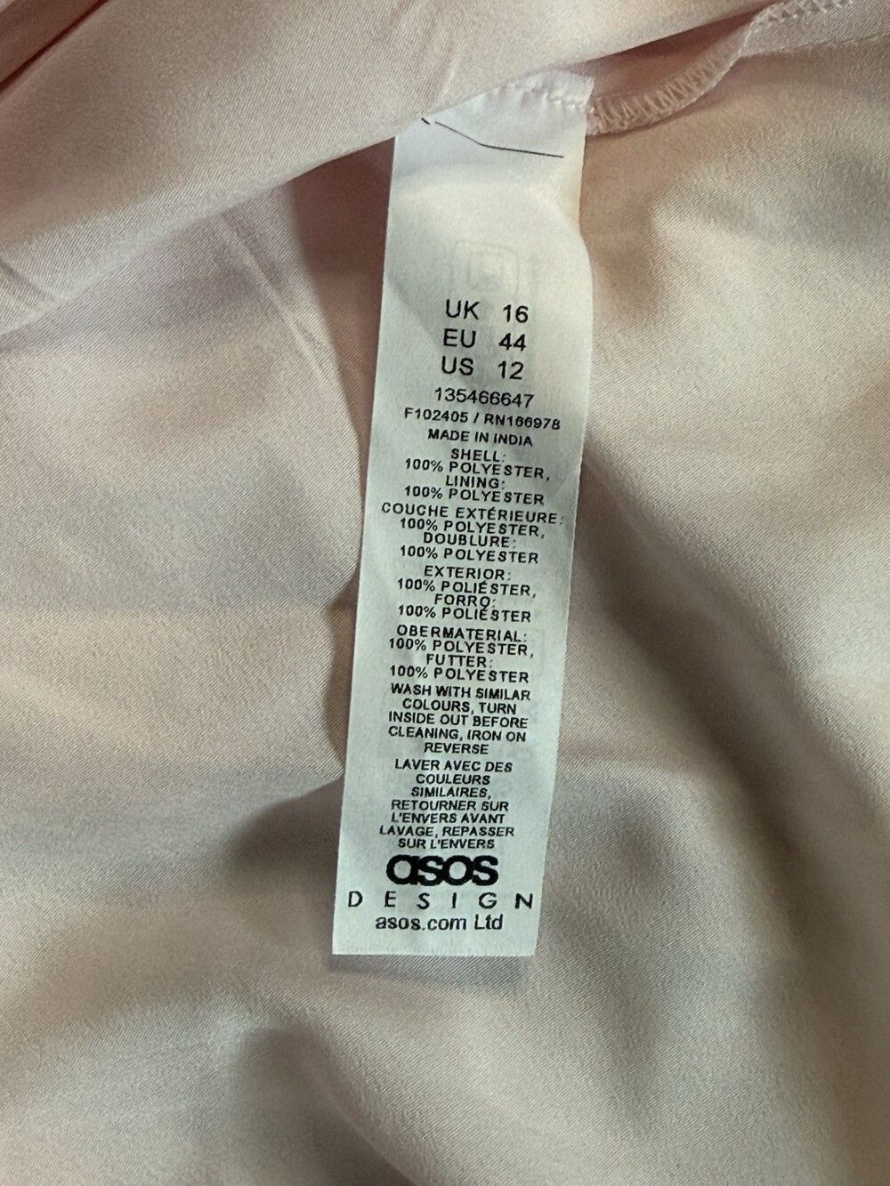 ASOS Satin Off Shoulder Size 12 Bardot Slip Dress Floral Pink Maxi Long Event - Picture 9 of 10